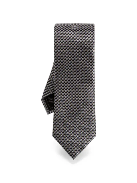 Brioni geometric-pattern silk tie