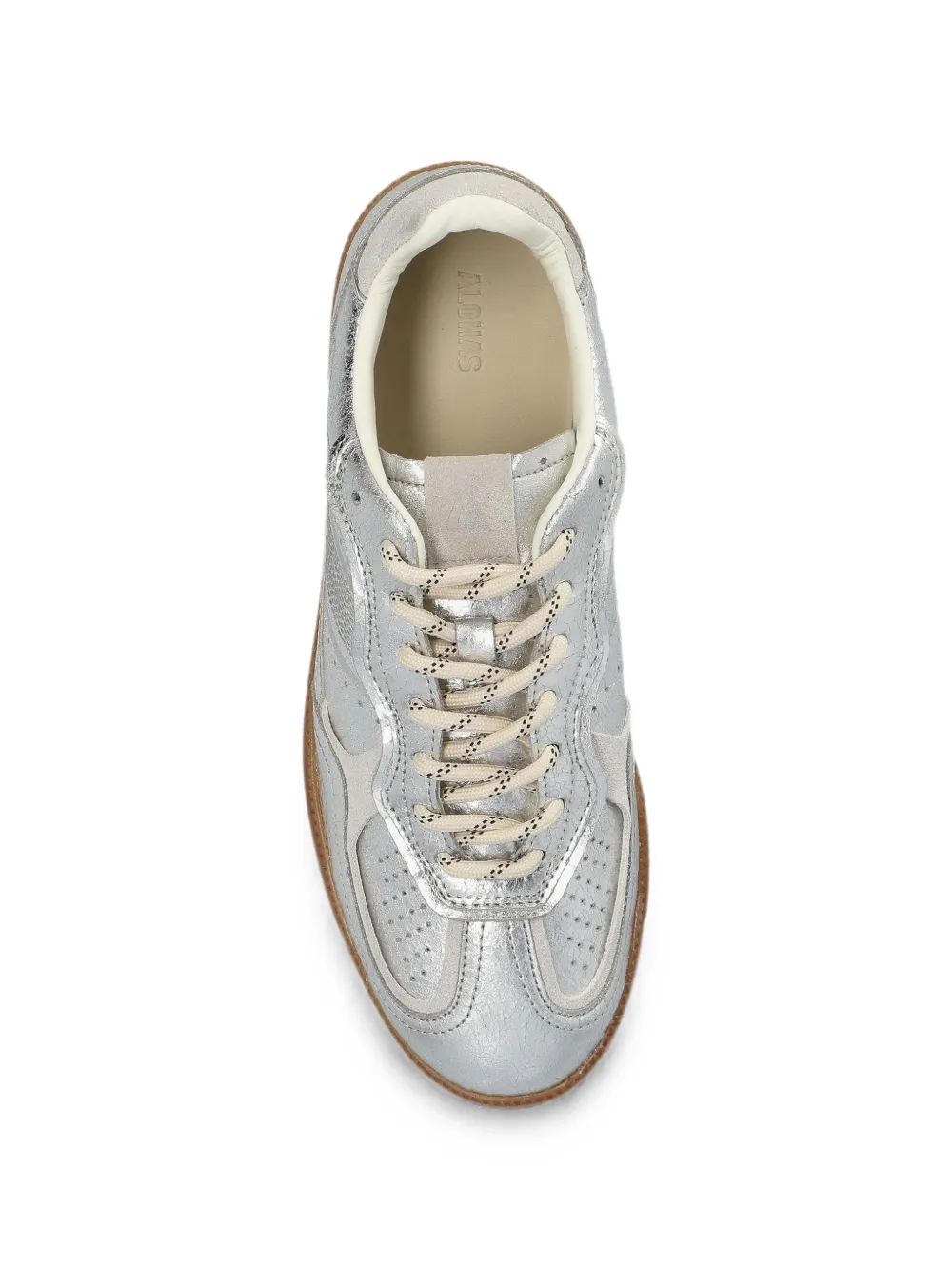 ALOHAS Tb.490 rife shimmer silver sneakers Zilver