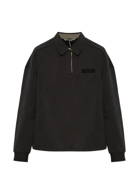 RETHINKIT STUDIOS oversized logo-patch polo shirt