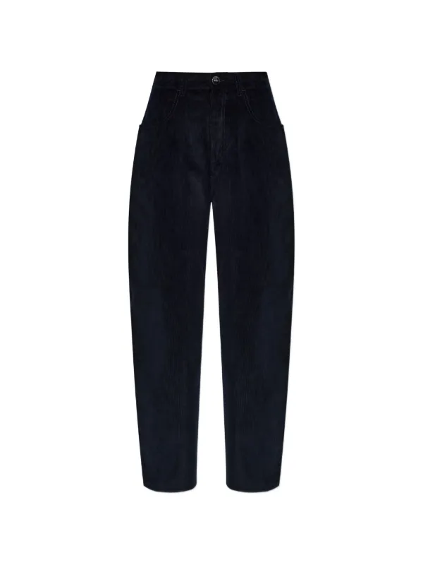 Róhe Buttoned Corduroy Trousers in Blue