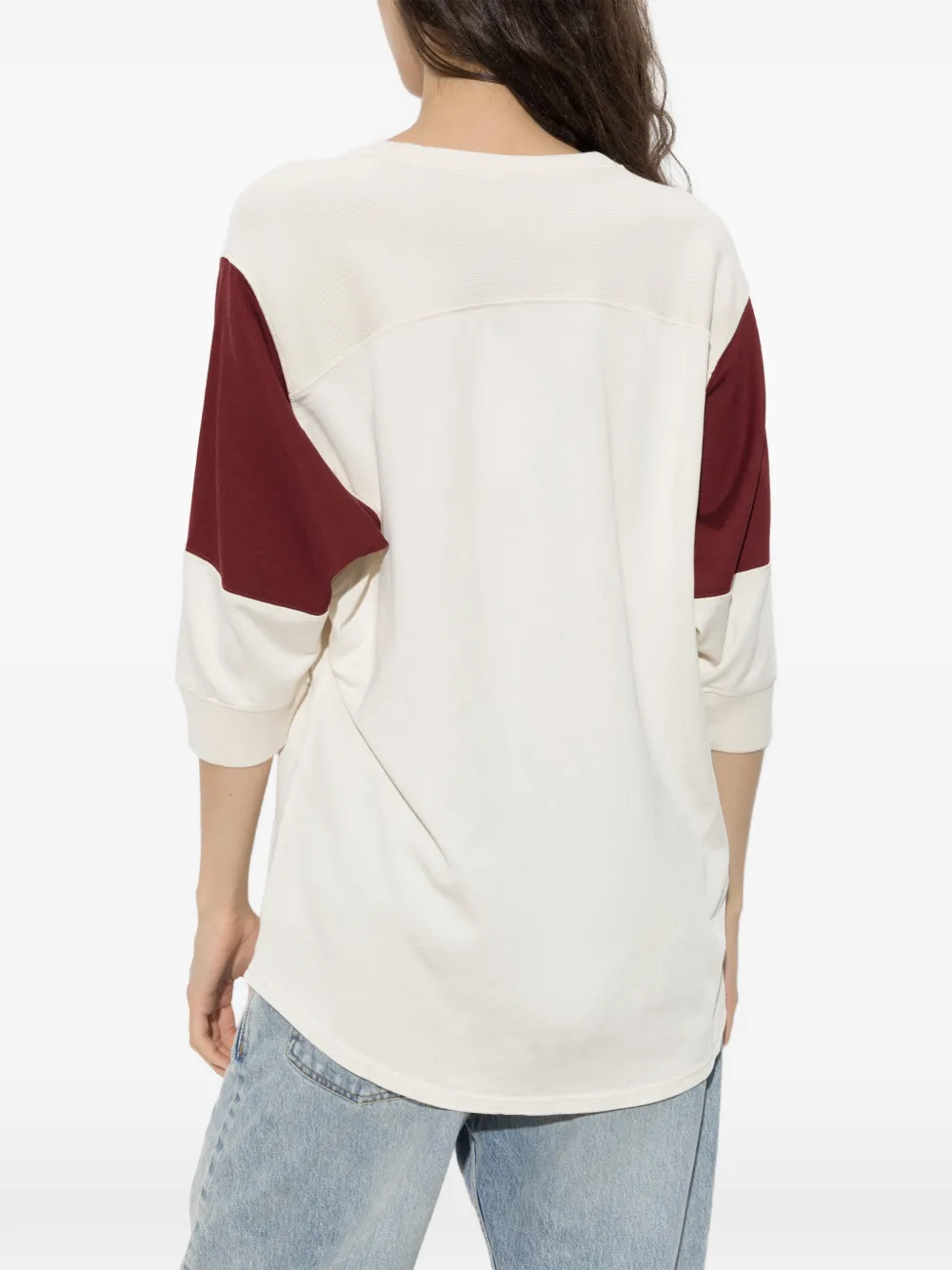 Kenzo Logo-patch Panelled T-shirt In Neutral
