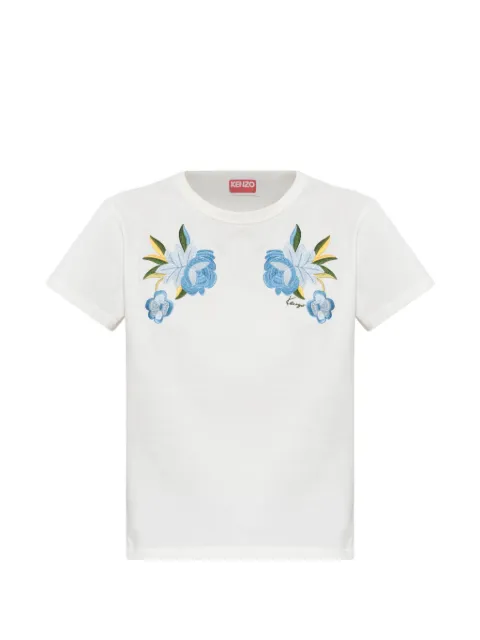 Kenzo floral-embroidered T-shirt