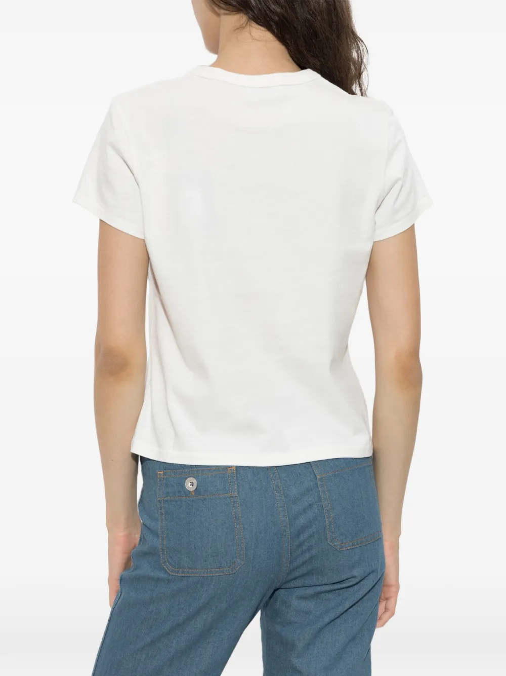 Kenzo T-shirt met geborduurde bloemen Wit