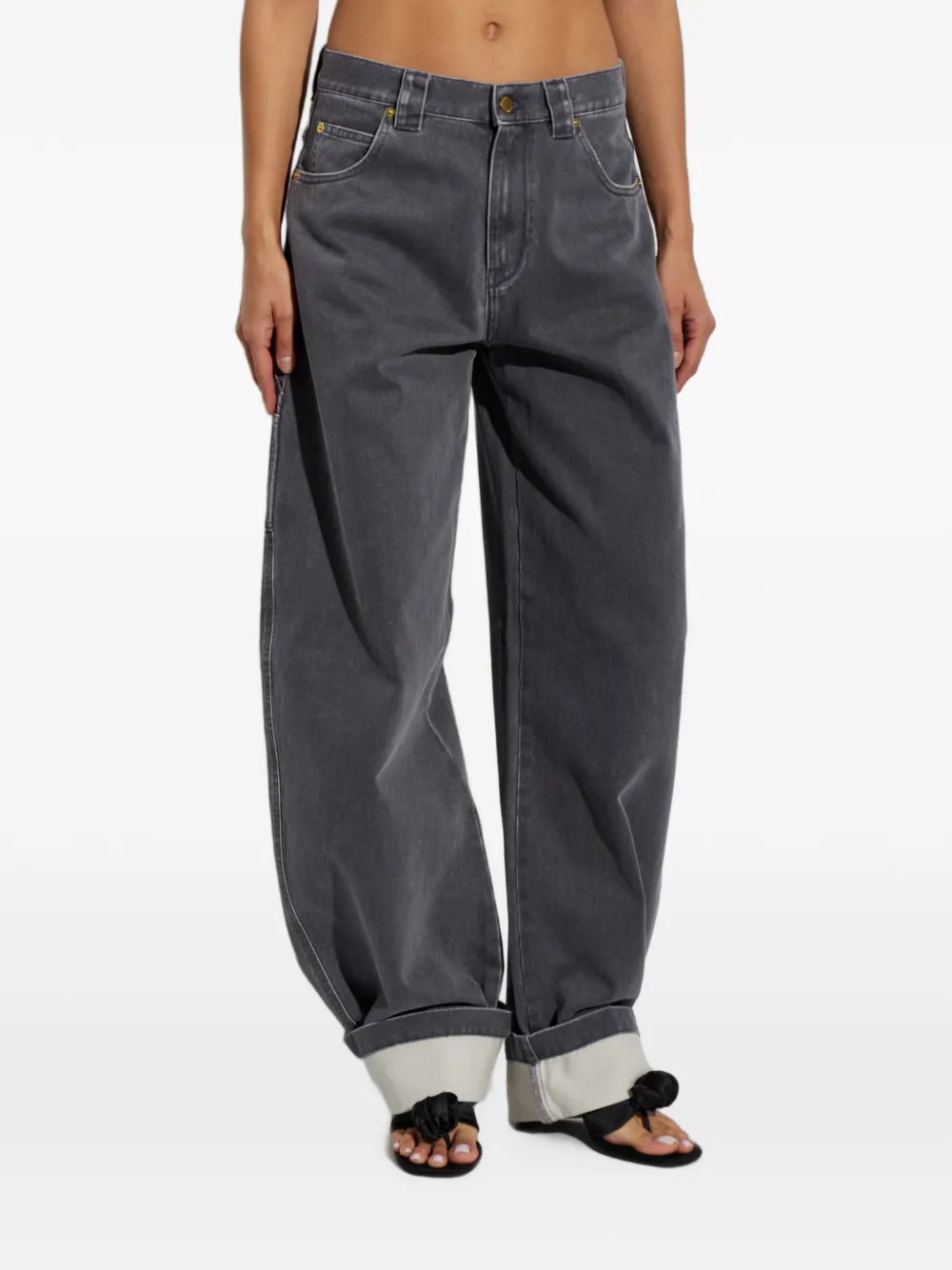 DARKPARK Audrey jeans met hamerlus Grijs