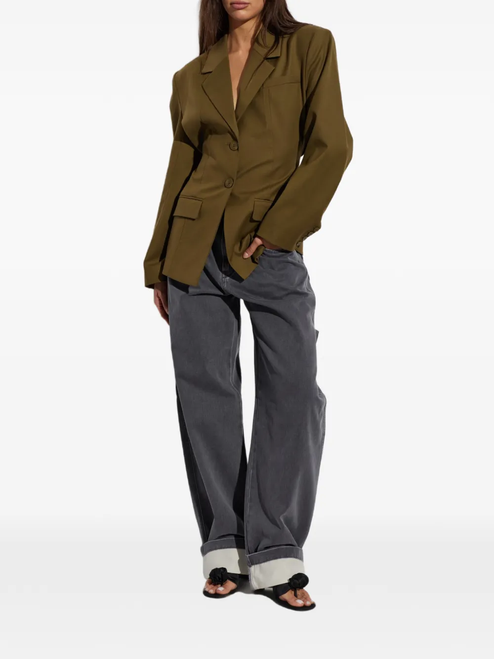 DARKPARK Audrey jeans met hamerlus Grijs