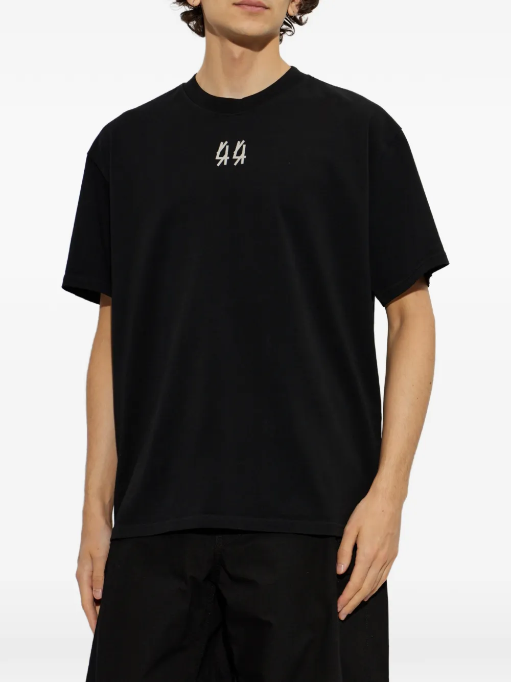 44 Label Group Centipede Graphic Black T-shirt With Iconic Logo In Black