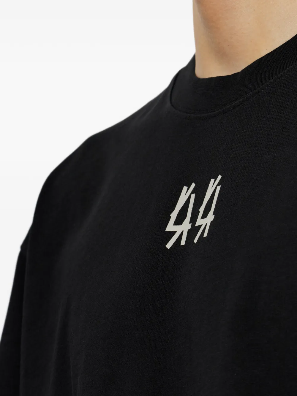 44 Label Group Centipede Graphic Black T-shirt With Iconic Logo In Black