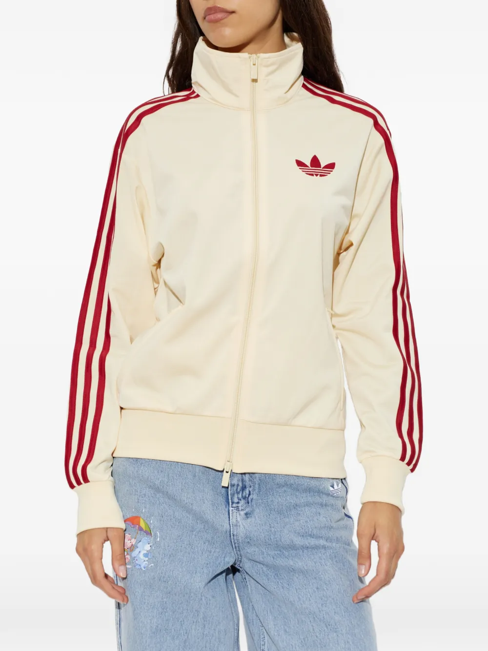 adidas Firebird track top loose Beige