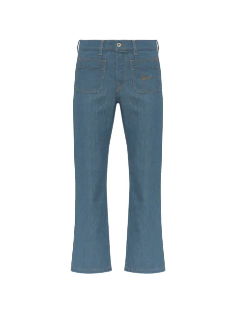 Kenzo logo-embroidered patch-pocket jeans