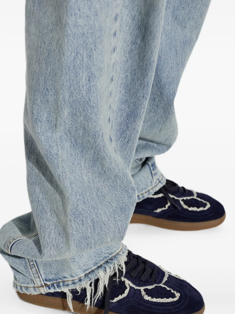 ALOHAS Tb.490 crochet-trim sneakers Blauw