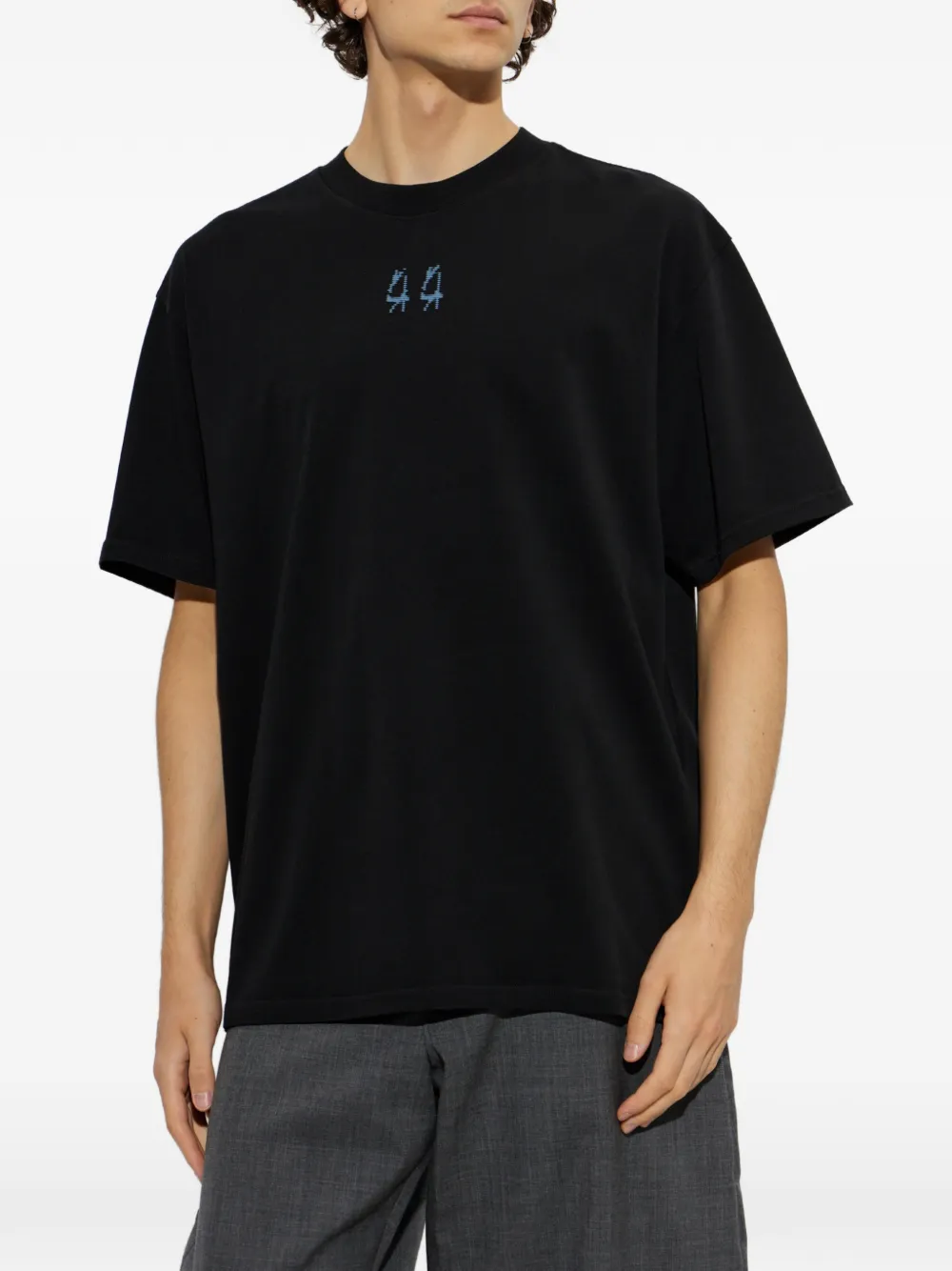 44 LABEL GROUP Fear logo-print T-shirt Zwart