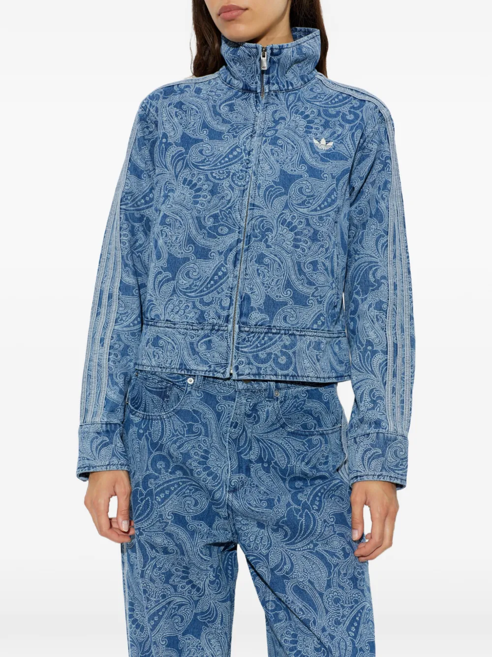 adidas Liberty London firebird denim tracktop Blauw