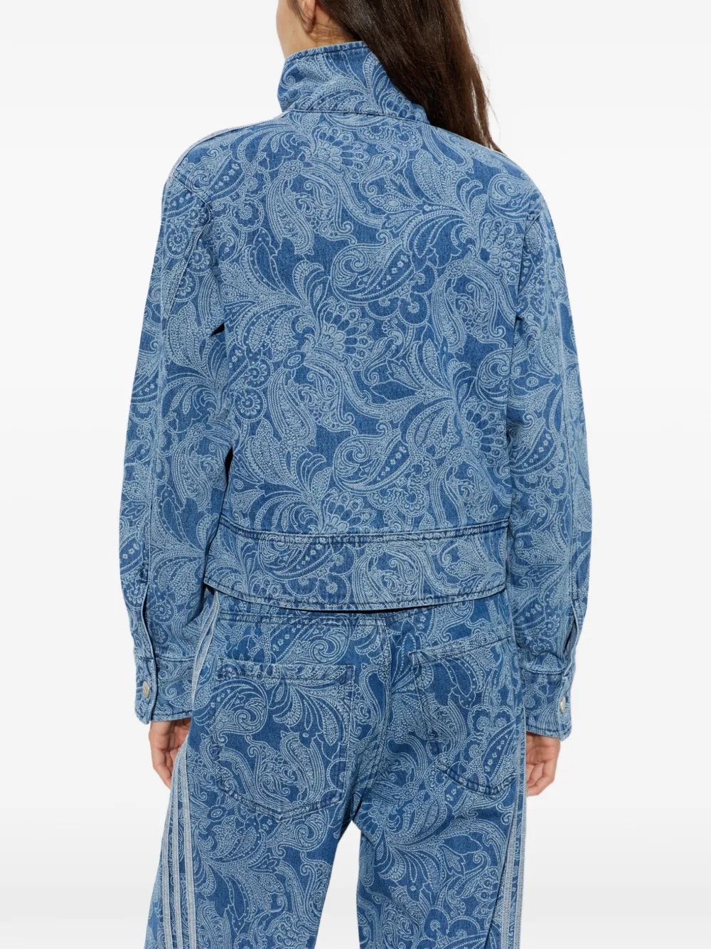 adidas Liberty London firebird denim tracktop Blauw