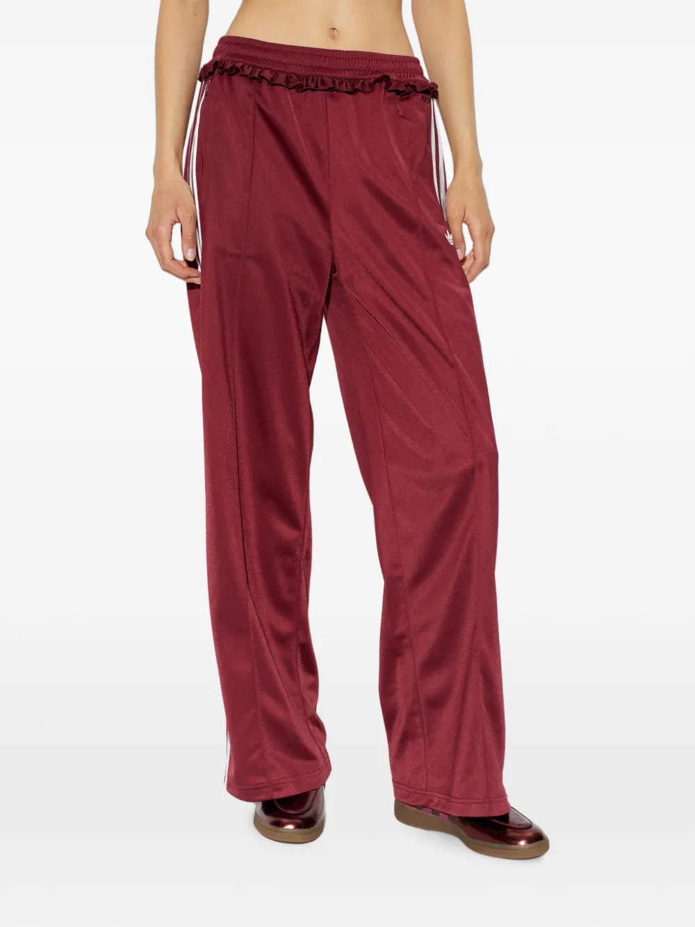 adidas pleated firebird track pants Rood