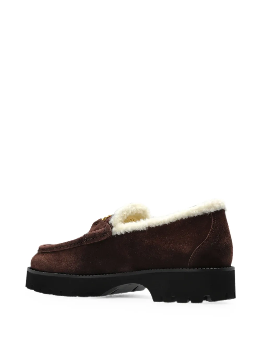 Valentino Garavani VLogo Signature shearling-lined loafers Bruin