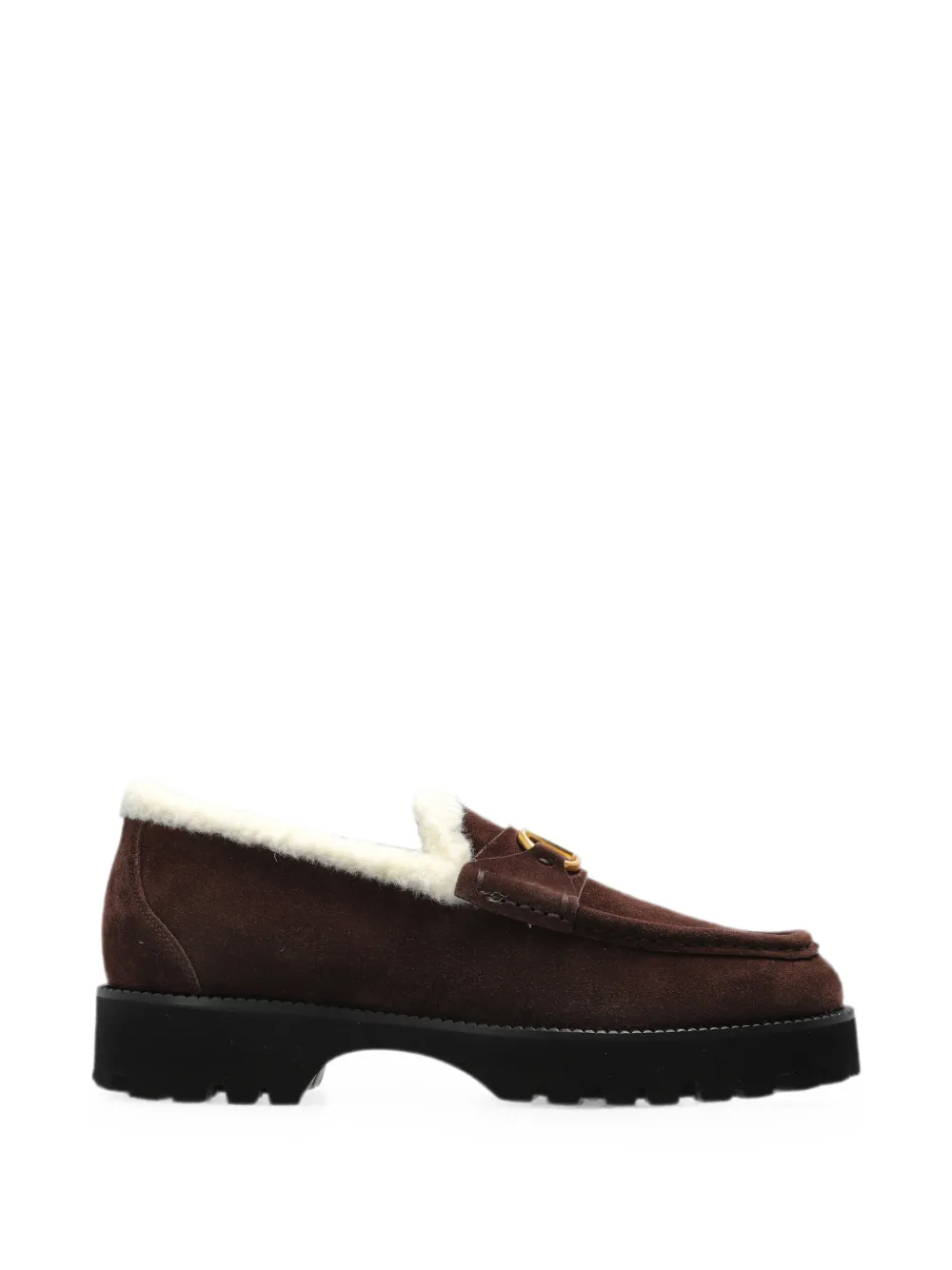 Valentino Garavani VLogo Signature shearling-lined loafers Bruin
