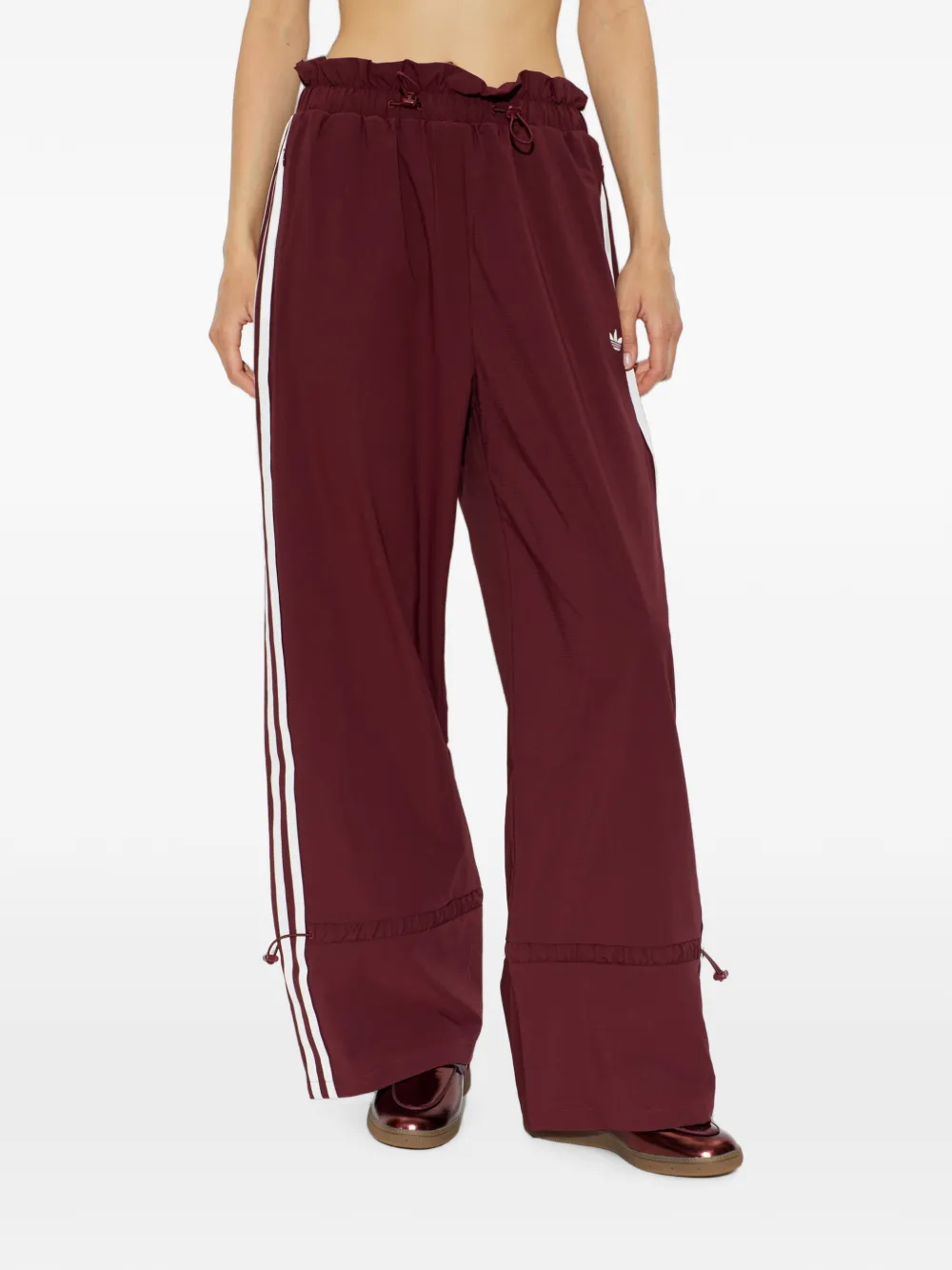 adidas wide-leg track pants Rood