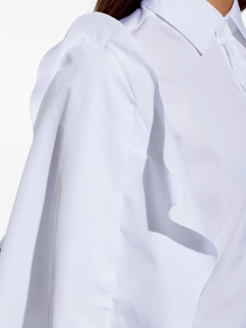 VETEMENTS Shirt met ruches afwerking Wit