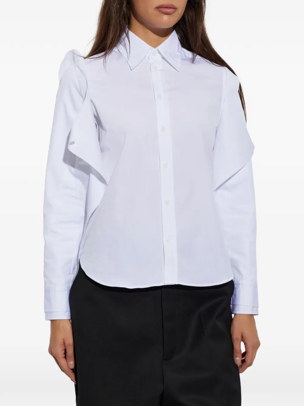 VETEMENTS Shirt met ruches afwerking Wit