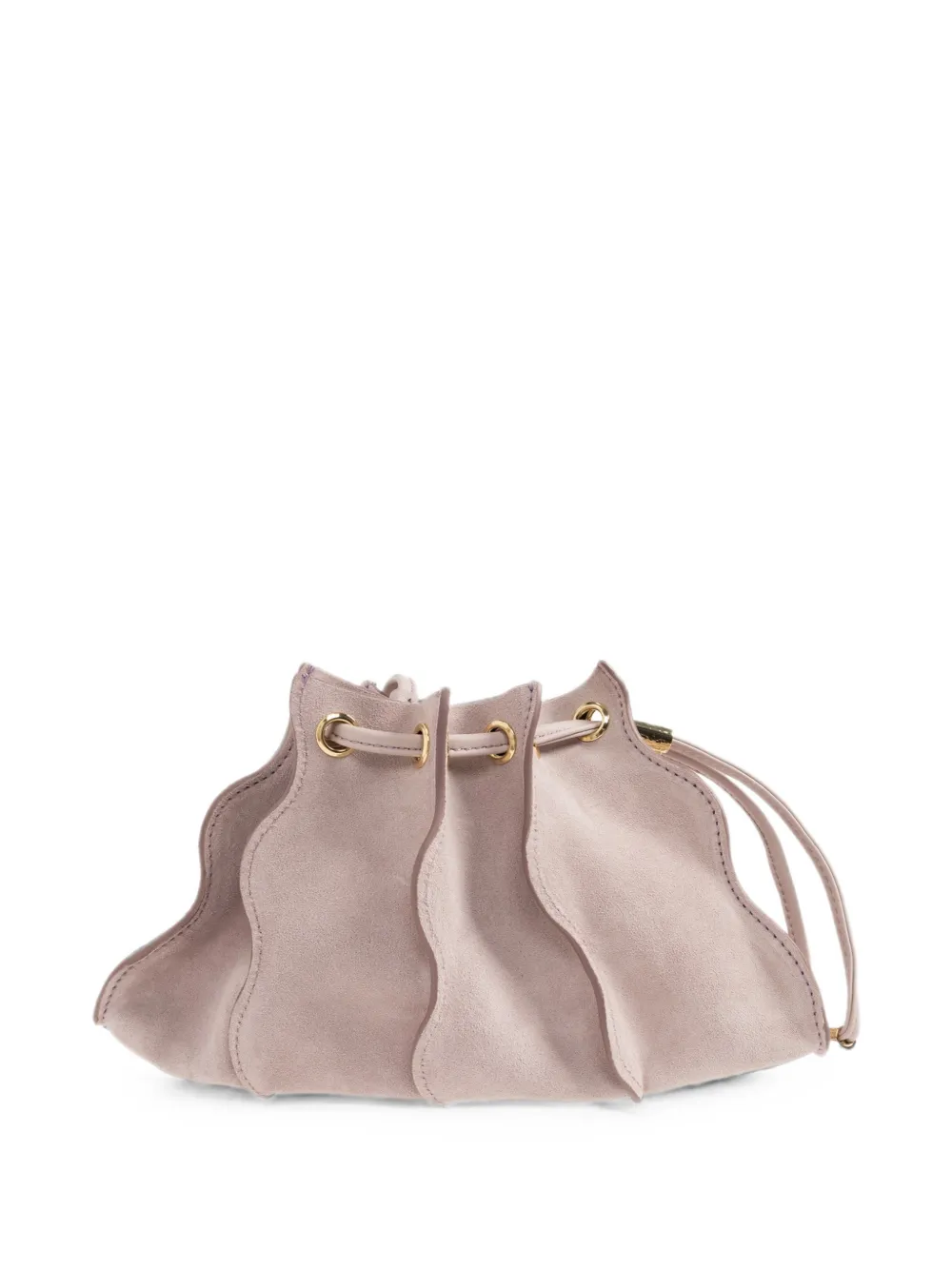 Ulla Johnson small Adria wavy bucket bag Roze