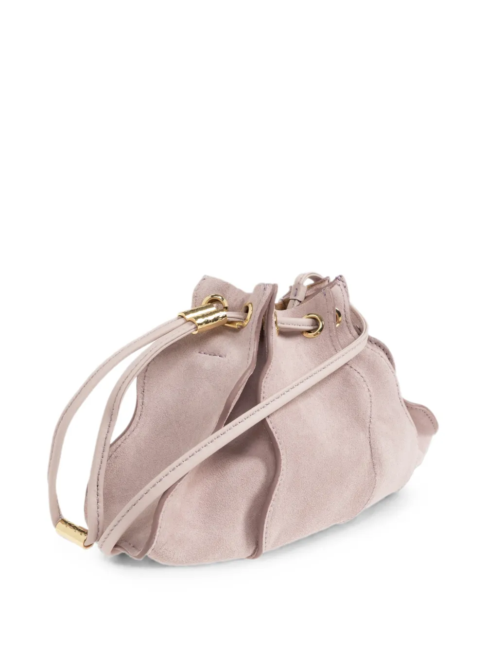 Ulla Johnson small Adria wavy bucket bag Roze