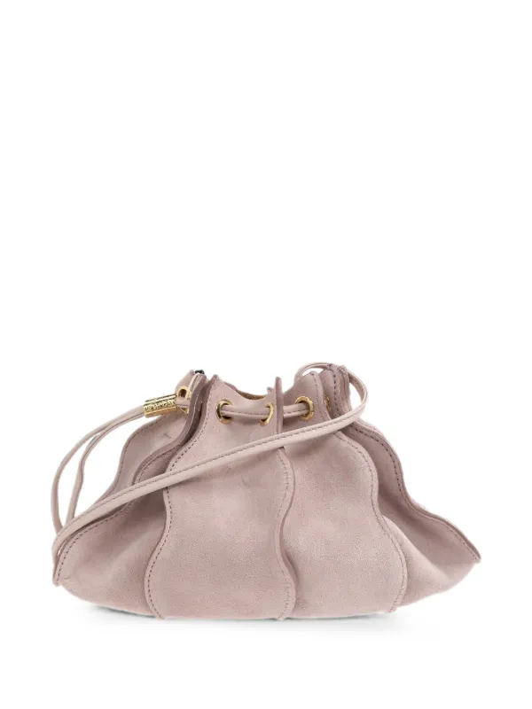 Ulla Johnson Small Adria Wavy Bucket Bag in Pink