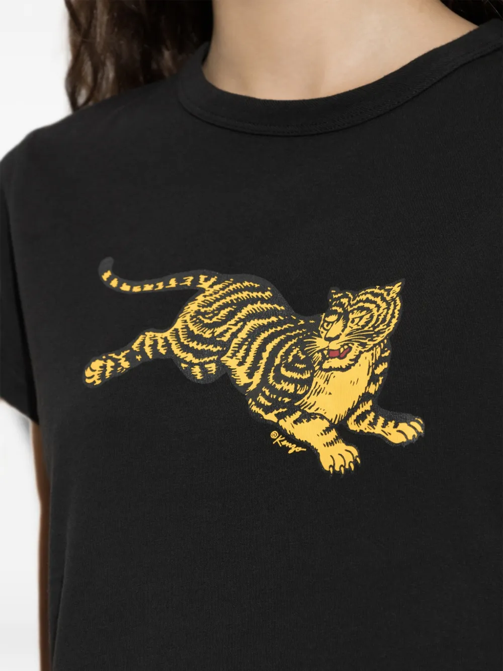 Kenzo T-shirt met tijgerprint Zwart