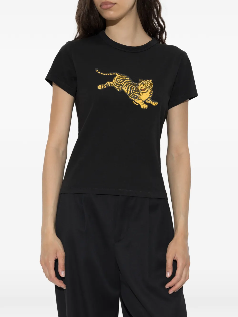 Kenzo T-shirt met tijgerprint Zwart