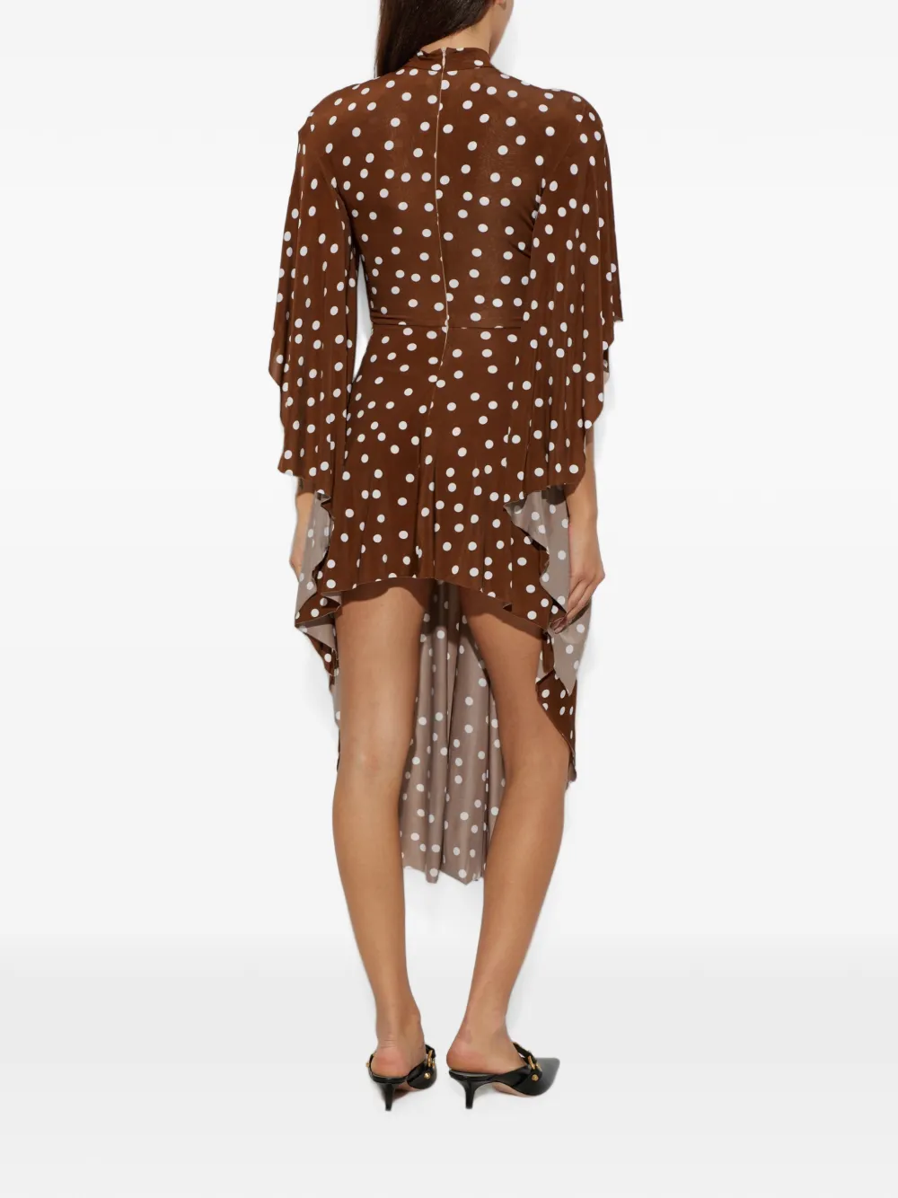 VETEMENTS polka-dot pattern asymmetric dress Bruin