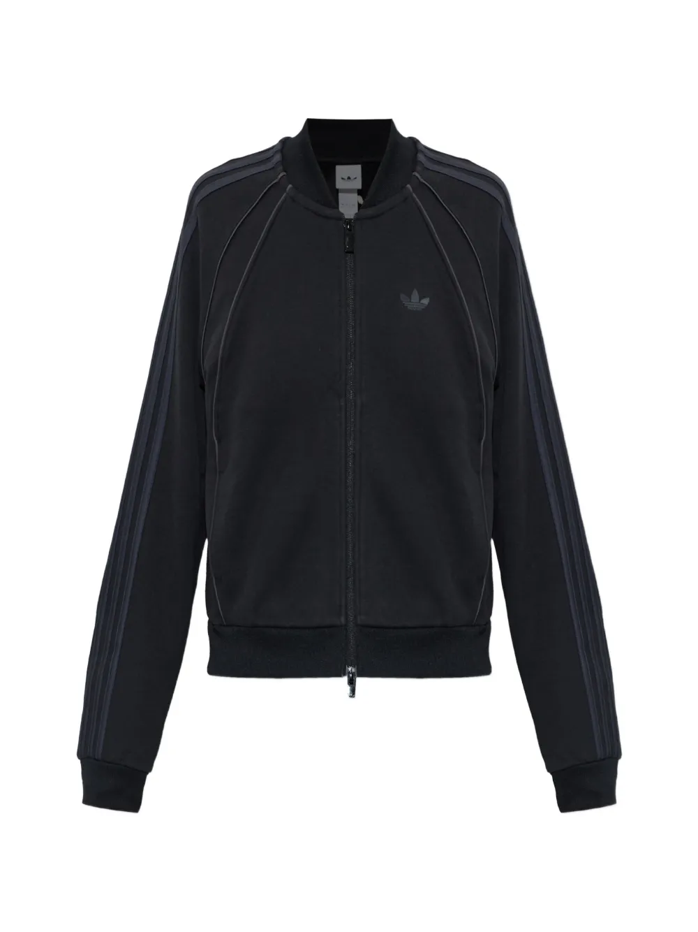 adidas logo-print zip-up sweater - Nero