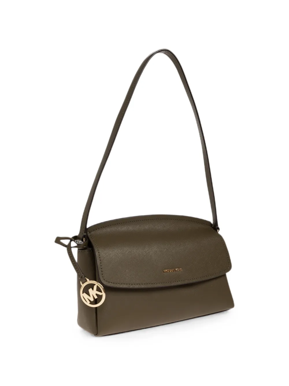 Michael Kors Landry leren schoudertas Groen