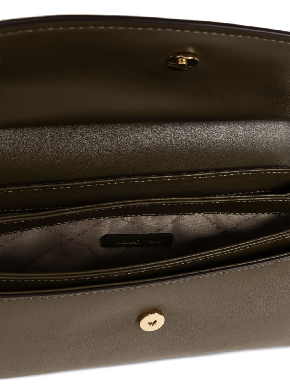 Michael Kors Landry leren schoudertas Groen