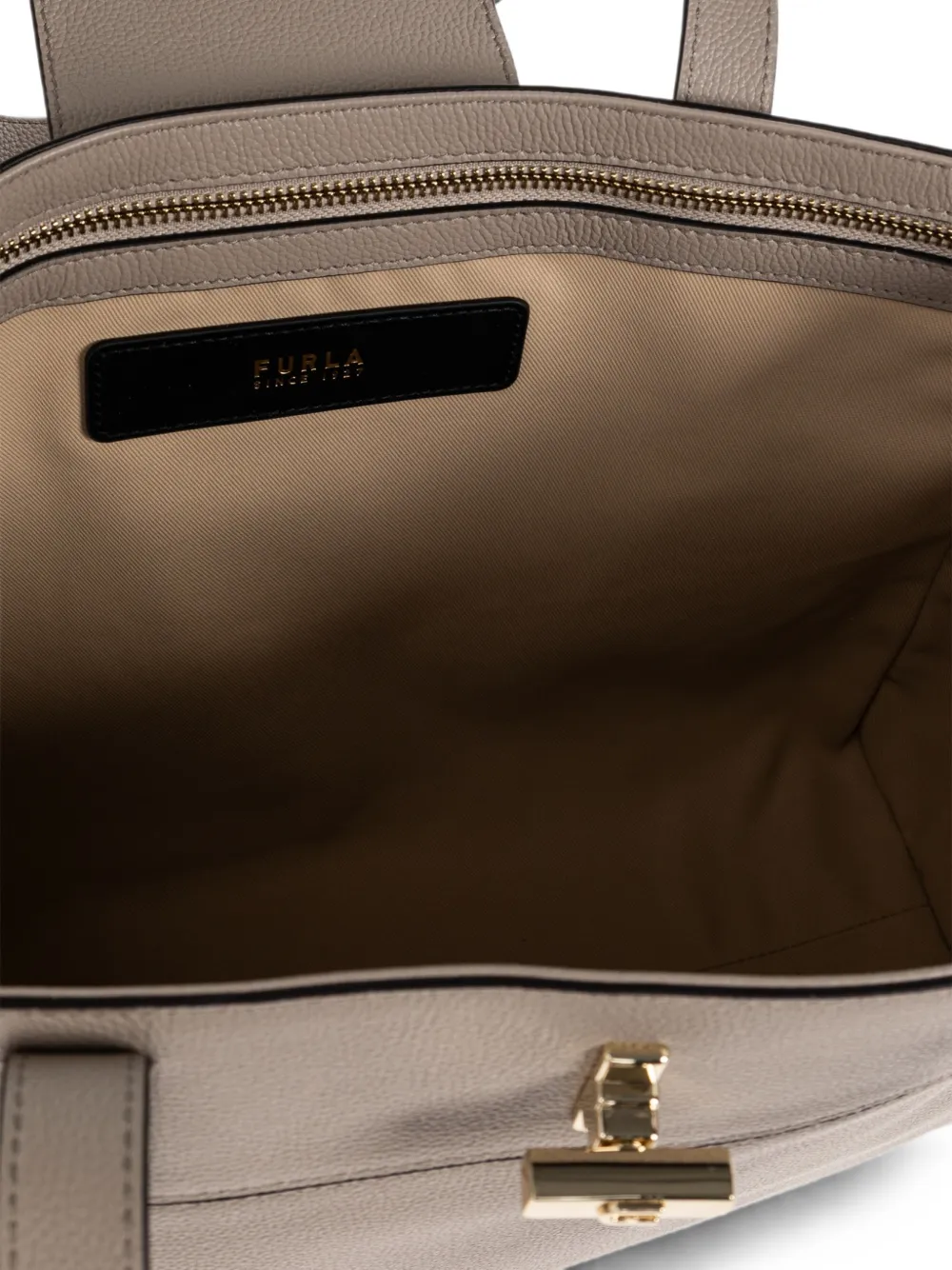 Furla Amelia leren shopper Beige