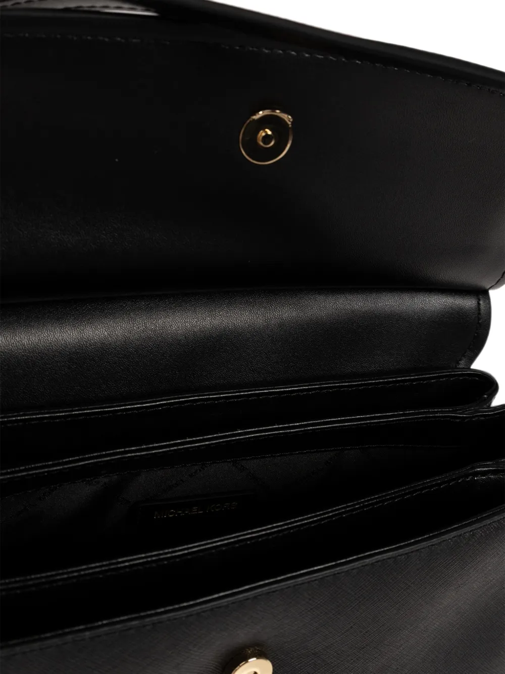 Michael Kors Landry leren schoudertas Zwart