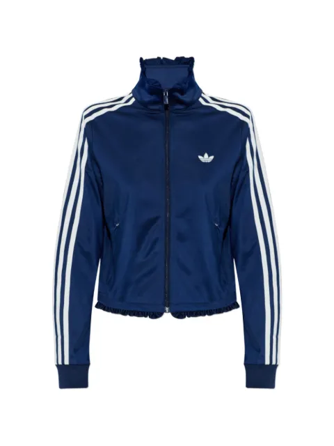 adidas ruffle-trimmed zip-up sweatshirt