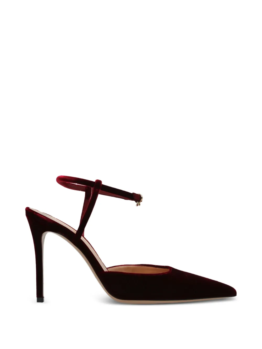 Gianvito Rossi Velsyra velvet pumps Rood