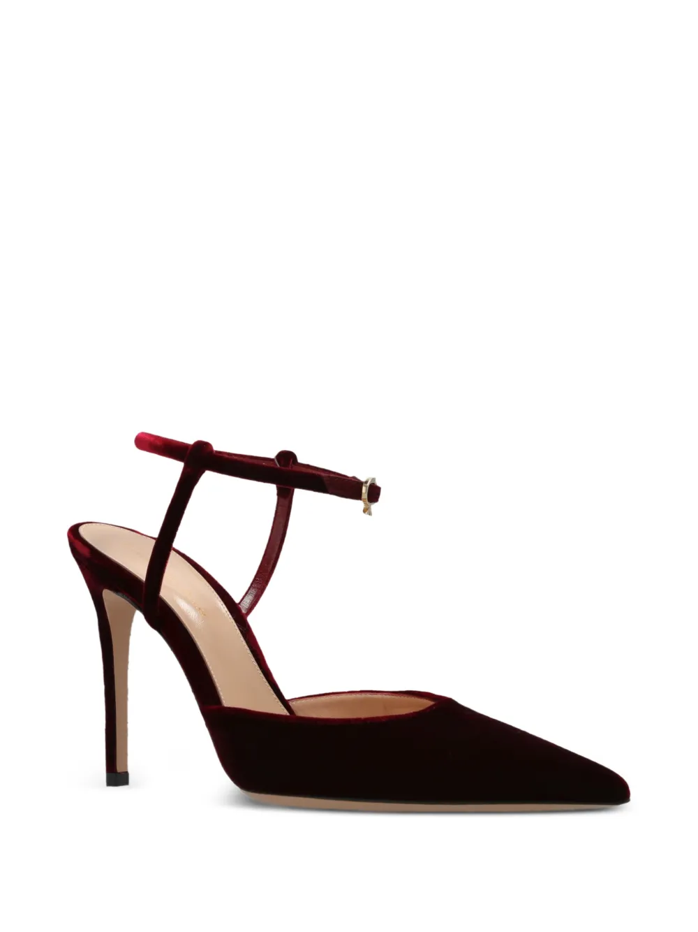 Gianvito Rossi Velsyra velvet pumps Rood