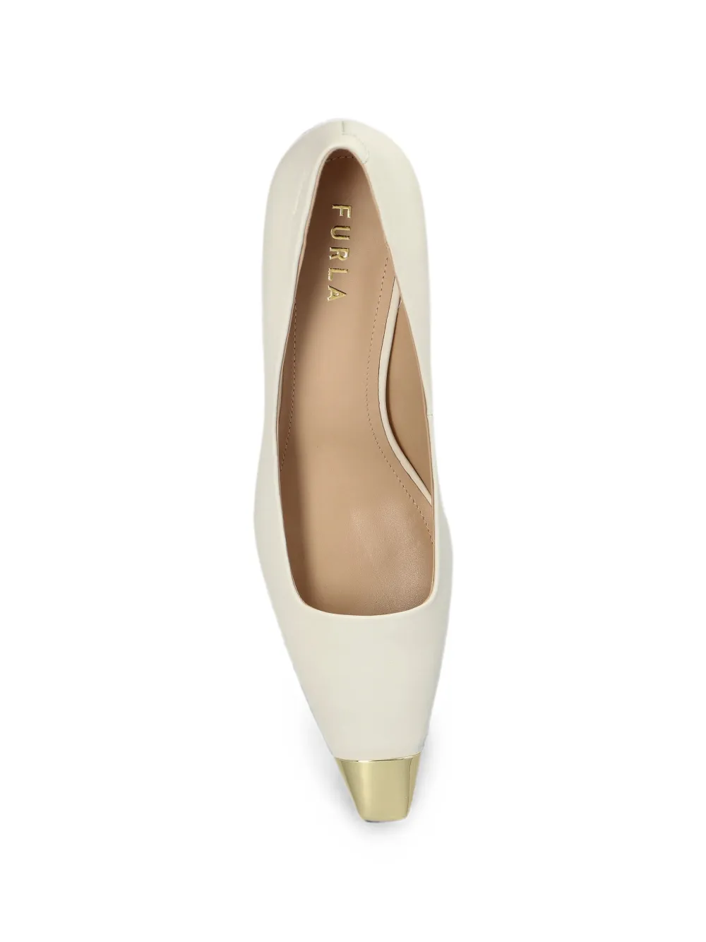 Furla metal-toe leather pumps Beige