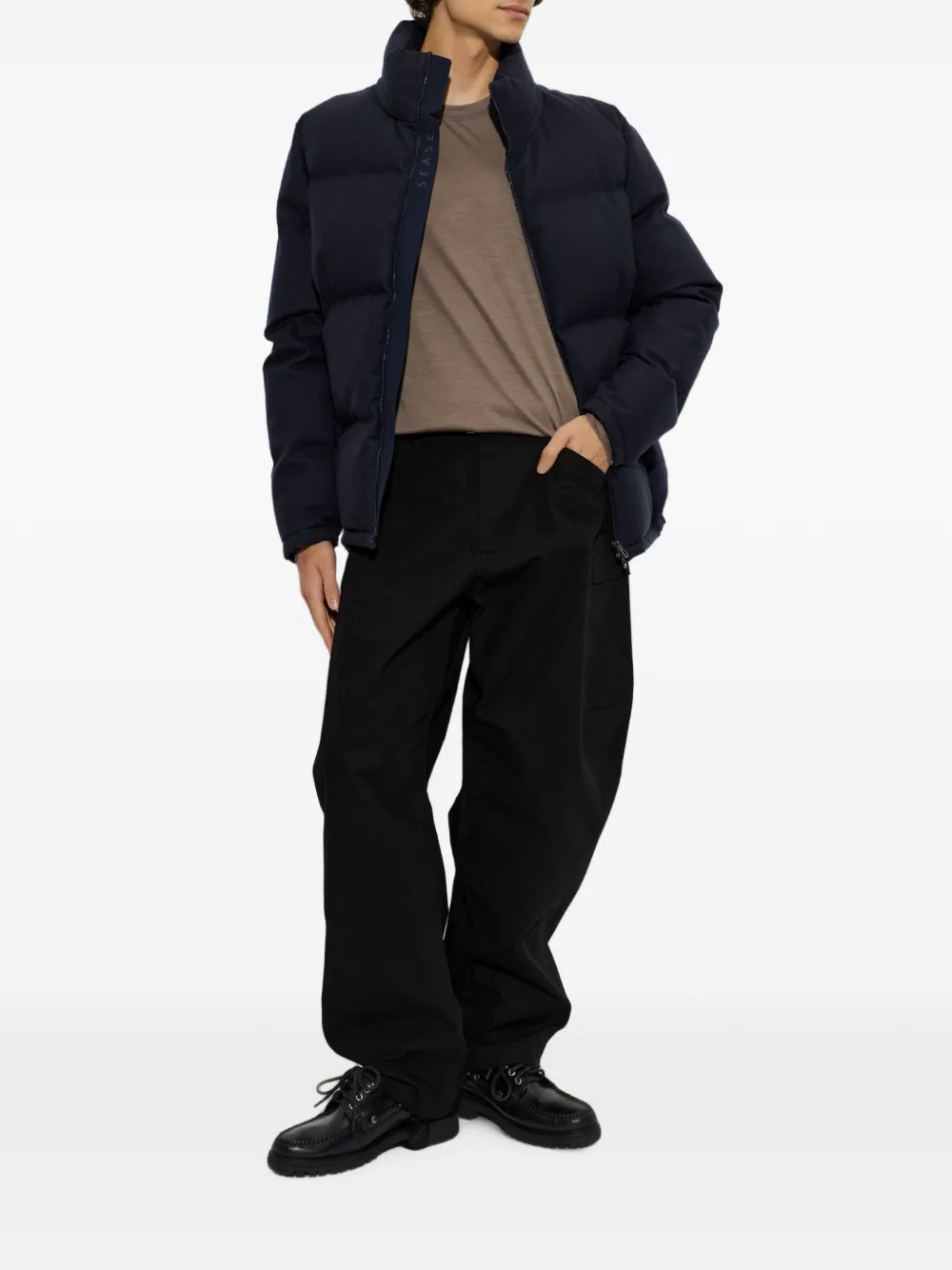 Sease long-sleeve wool T-shirt Bruin