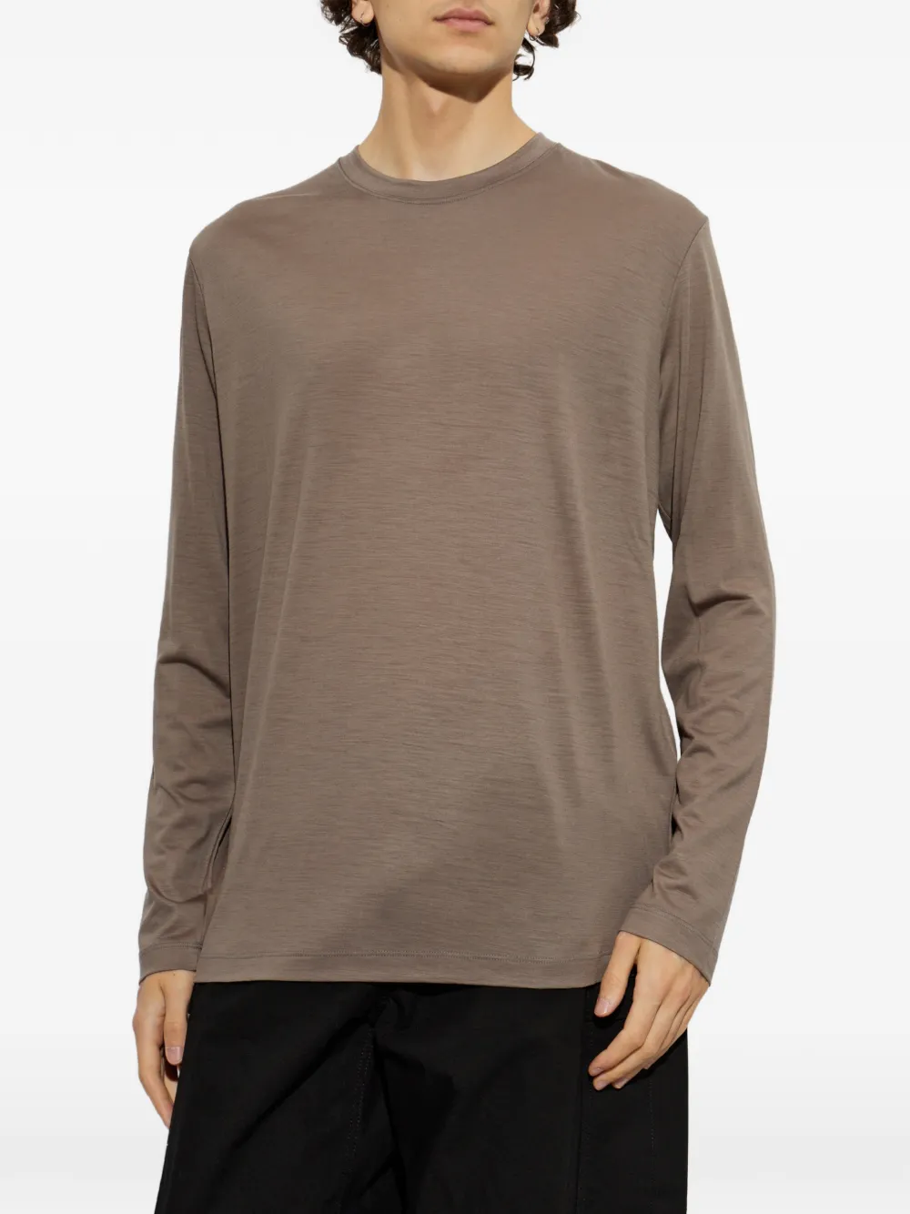 Sease long-sleeve wool T-shirt Bruin