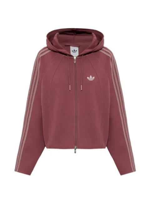 adidas logo-embroidered side-stripe hoodie