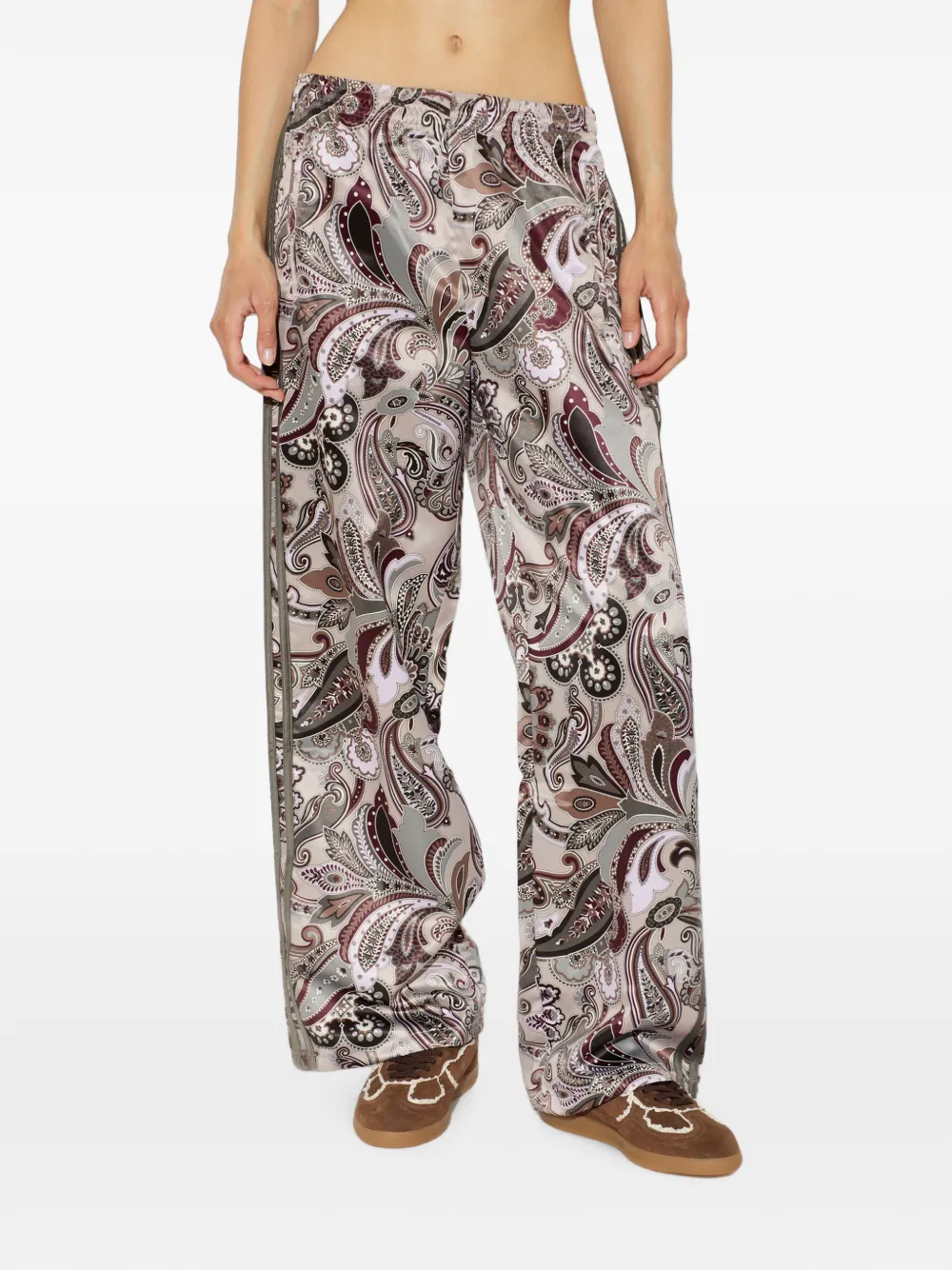 adidas Liberty London firebird satin trackpant Beige