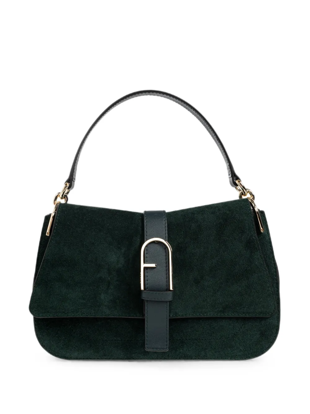Furla Flow suede tote bag - Grün