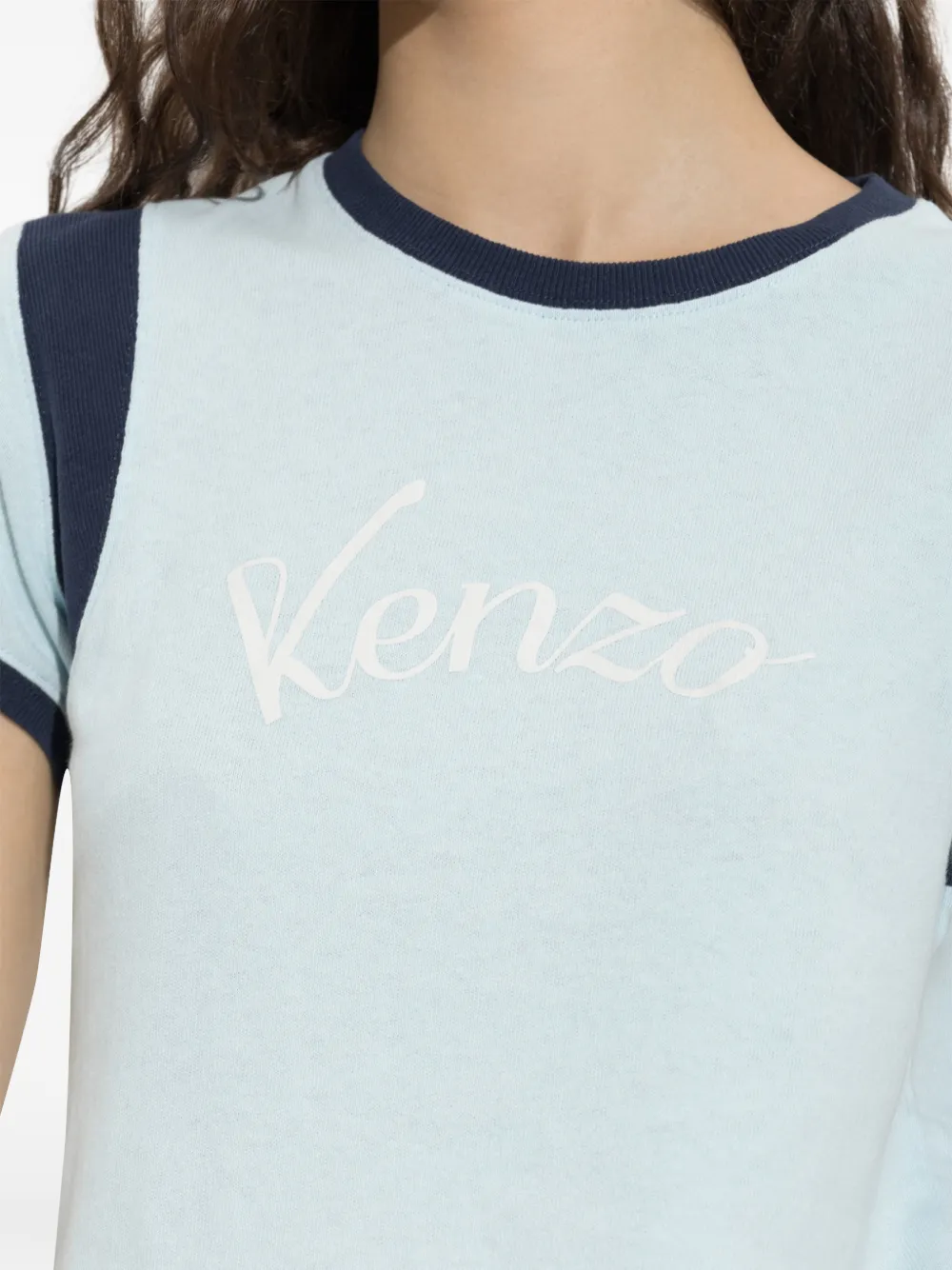Kenzo T-shirt met logoprint Blauw