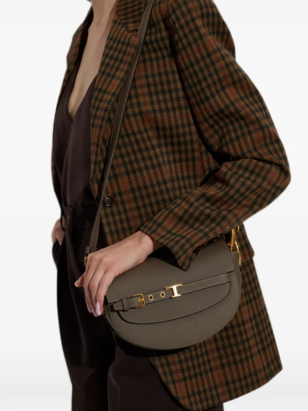 Tod's T Signature leren mini-crossbodytas Grijs