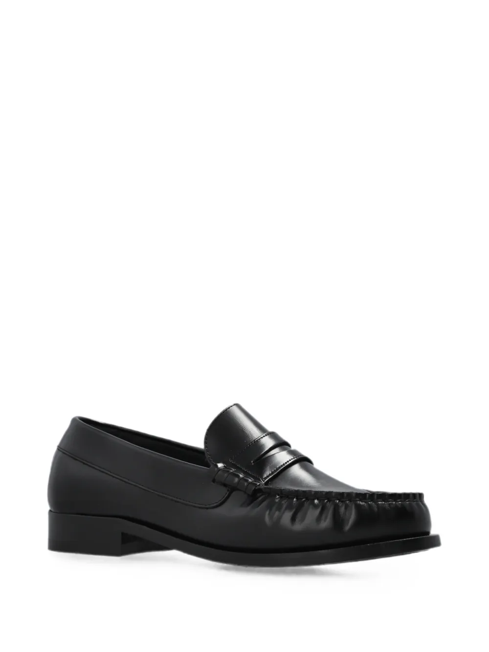 ALOHAS Rivet leather loafers Zwart