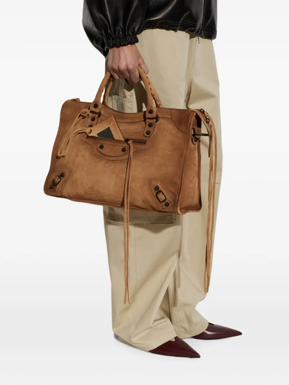 Balenciaga Le City bag medium in camel Bruin