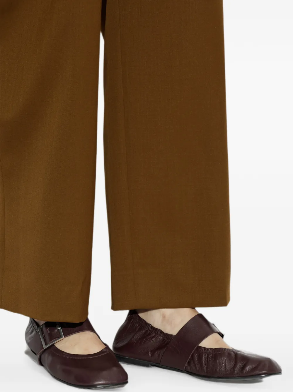 ALOHAS Sarea buckle-strap ballet flats Rood