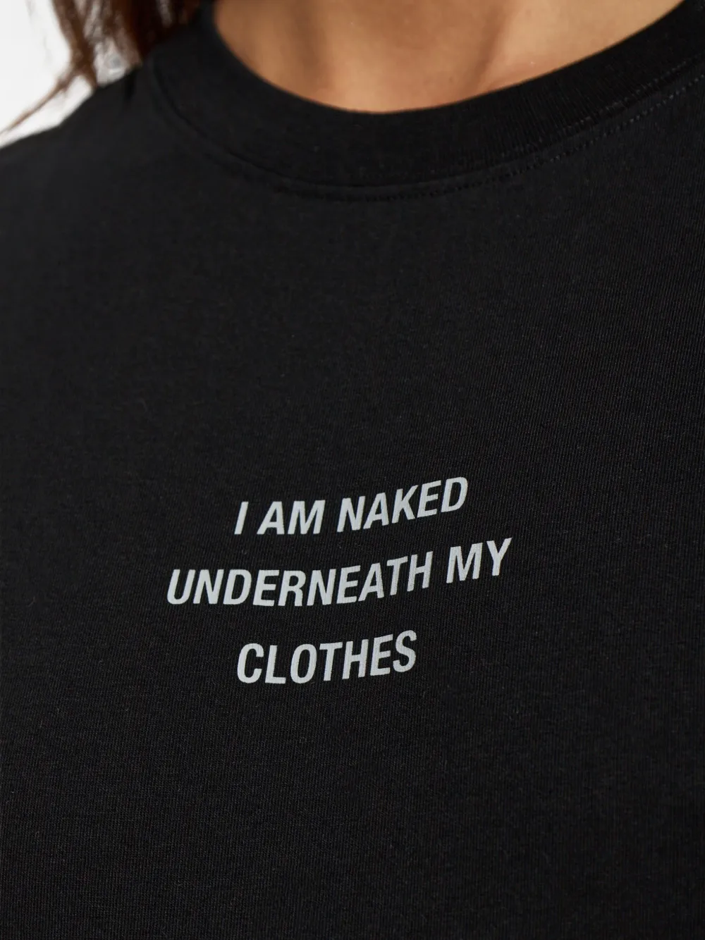 VETEMENTS Body met korte mouwen en tekst Zwart