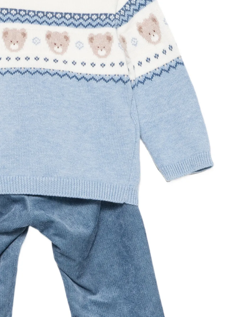 Mayoral Gebreide broek set met beer-intarsia Blauw